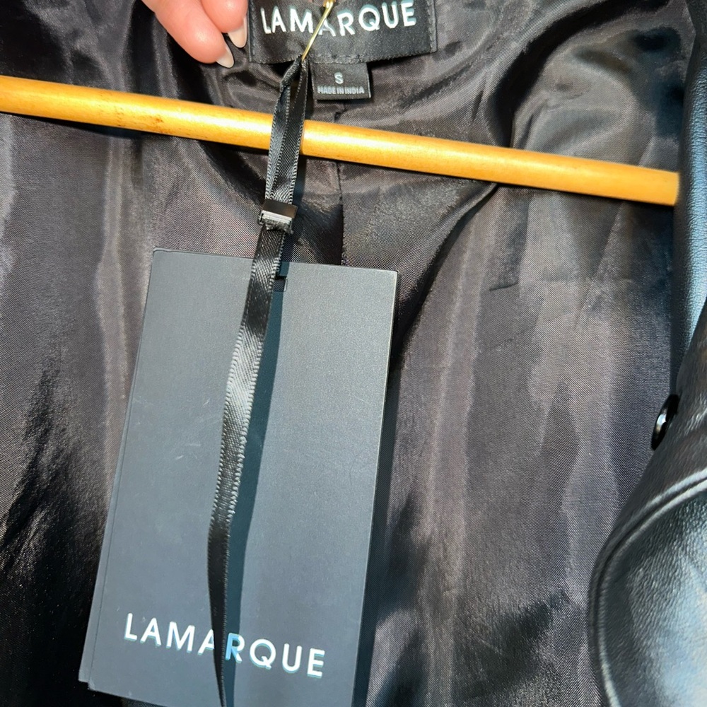 Lamarque Black Leather Jacket - Picture 4 of 16